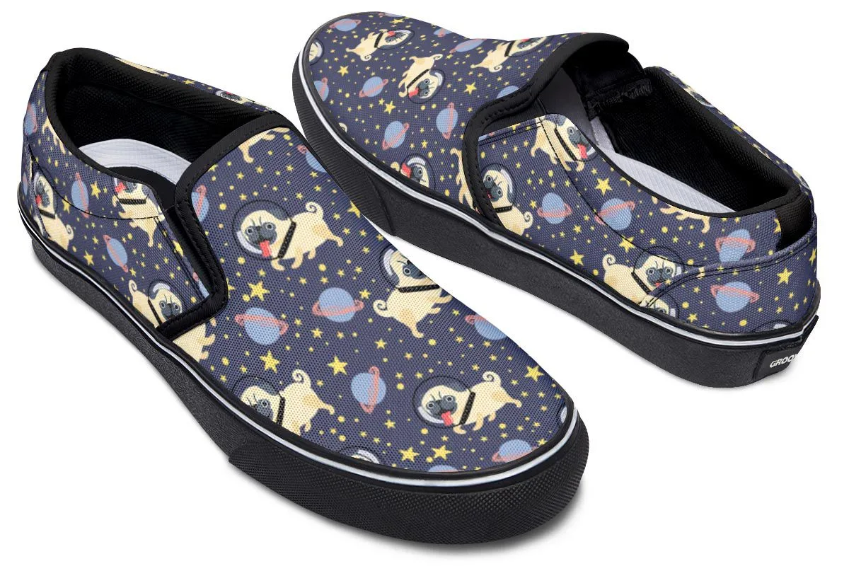 Space Pug Slip-On Shoes