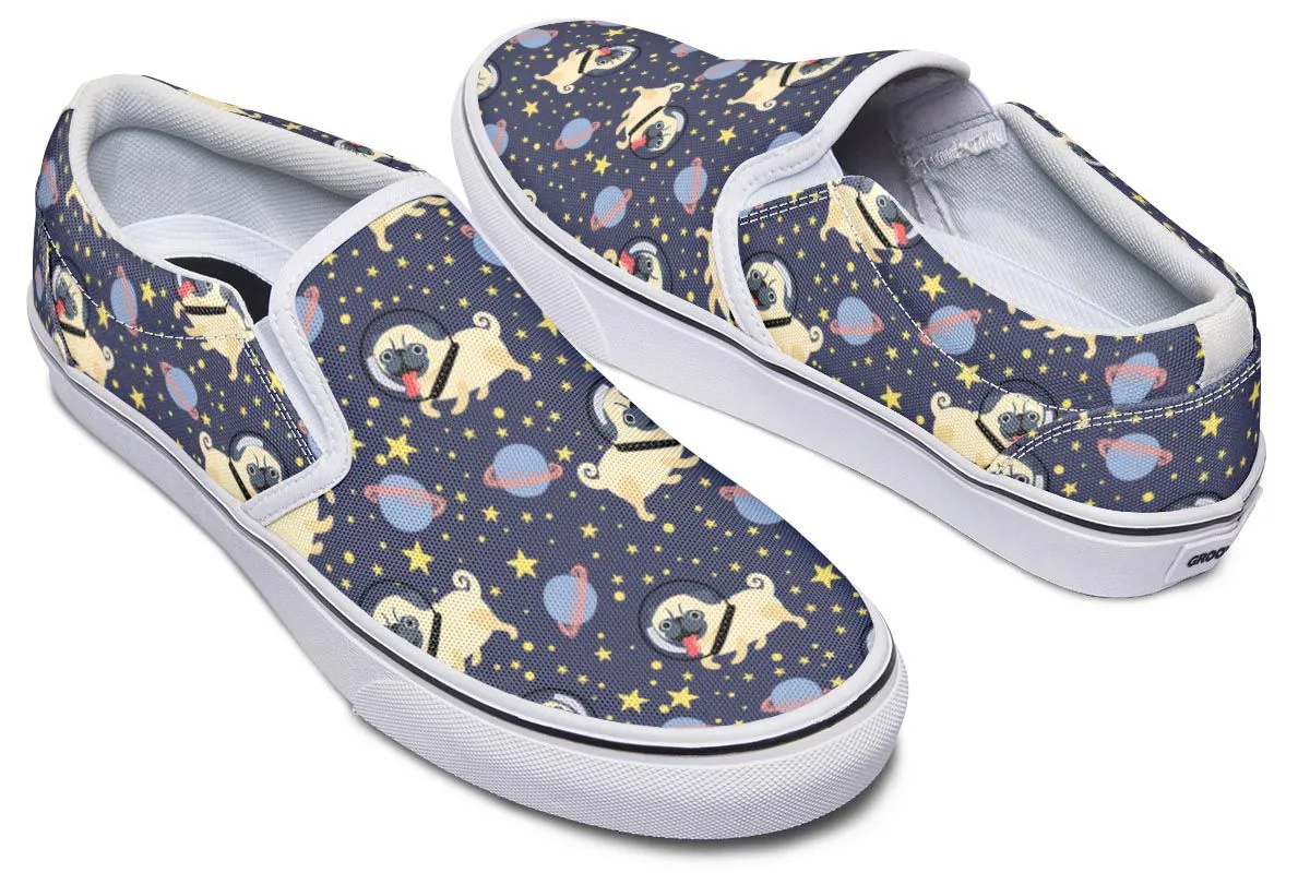 Space Pug Slip-On Shoes
