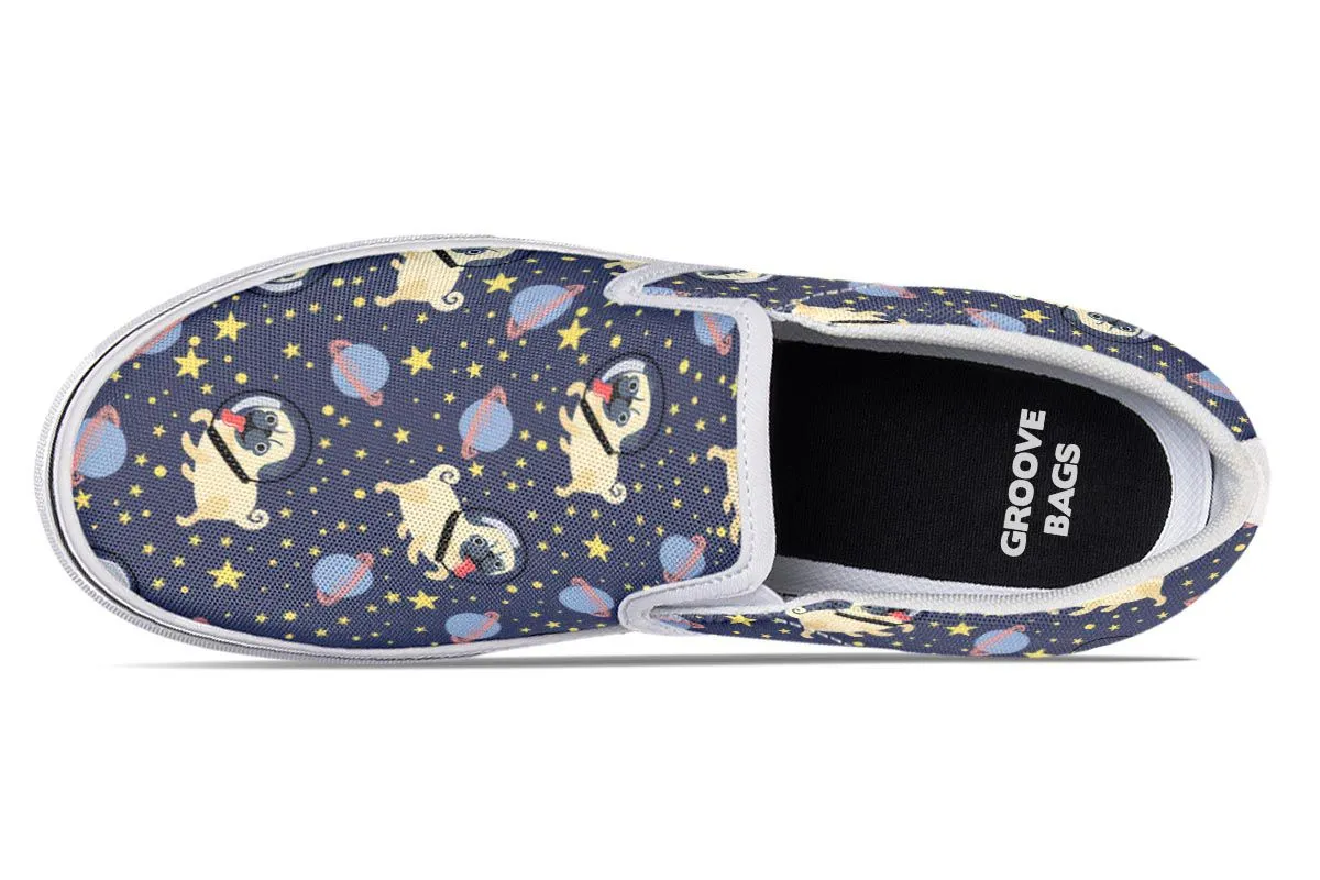 Space Pug Slip-On Shoes
