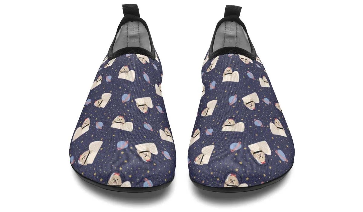 Space Shih Tzu Aqua Barefoot Shoes