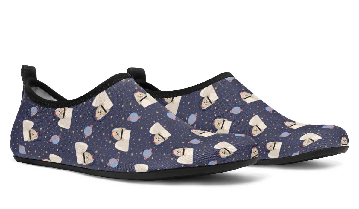 Space Shih Tzu Aqua Barefoot Shoes