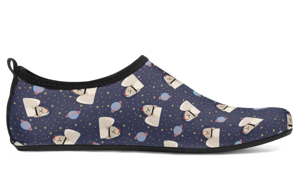 Space Shih Tzu Aqua Barefoot Shoes