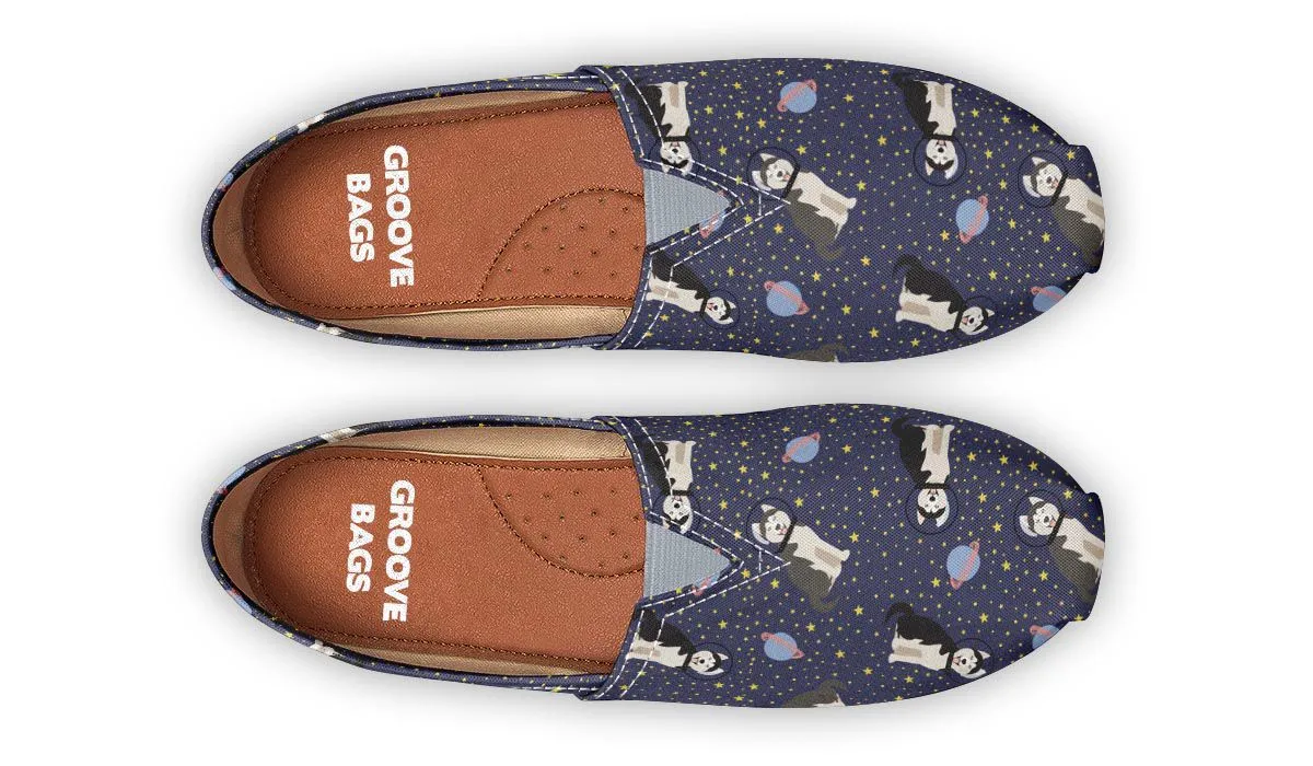 Space Siberian Husky Casual Shoes