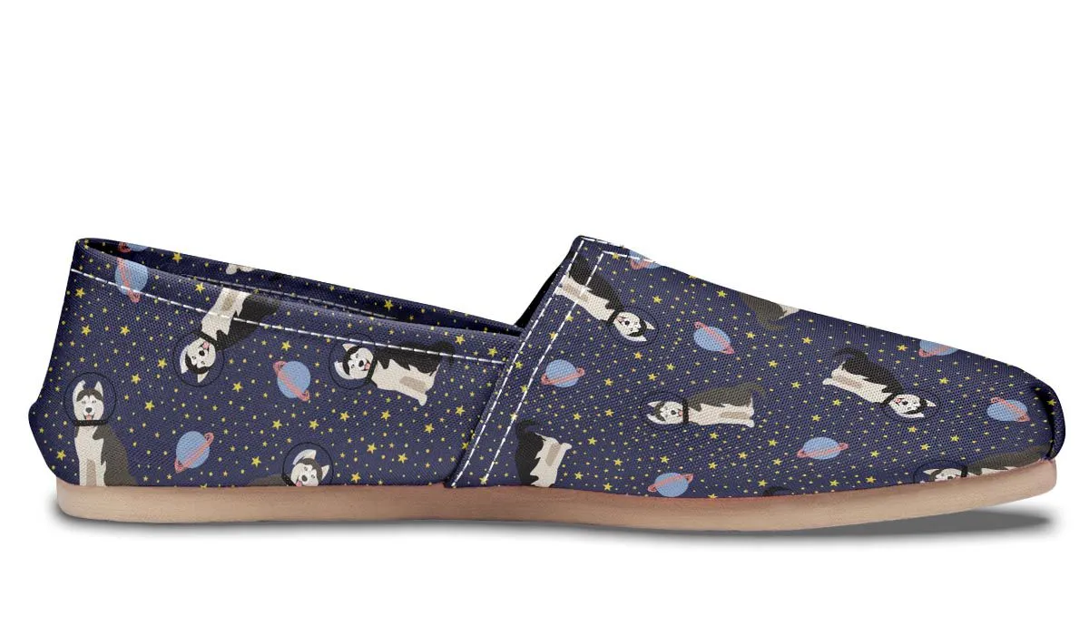 Space Siberian Husky Casual Shoes