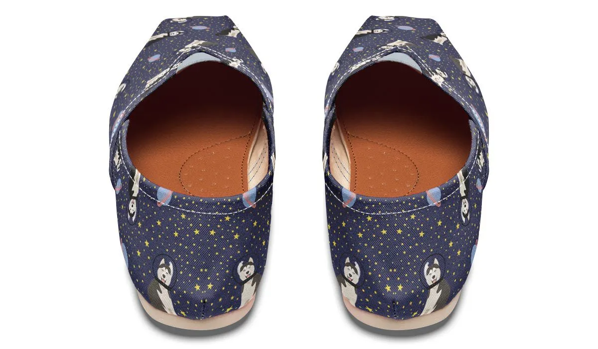Space Siberian Husky Casual Shoes