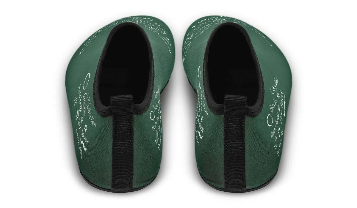Spanish Chalkboard Aqua Barefoot Shoes