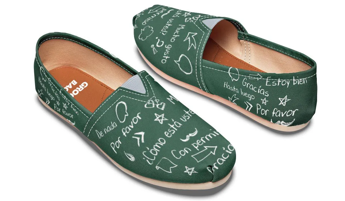 Spanish Chalkboard Casual Shoes