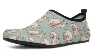 Sphynx Pattern Aqua Barefoot Shoes