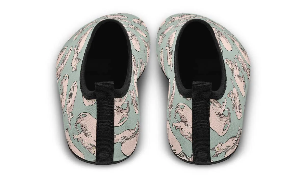 Sphynx Pattern Aqua Barefoot Shoes