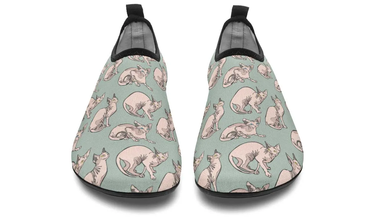 Sphynx Pattern Aqua Barefoot Shoes