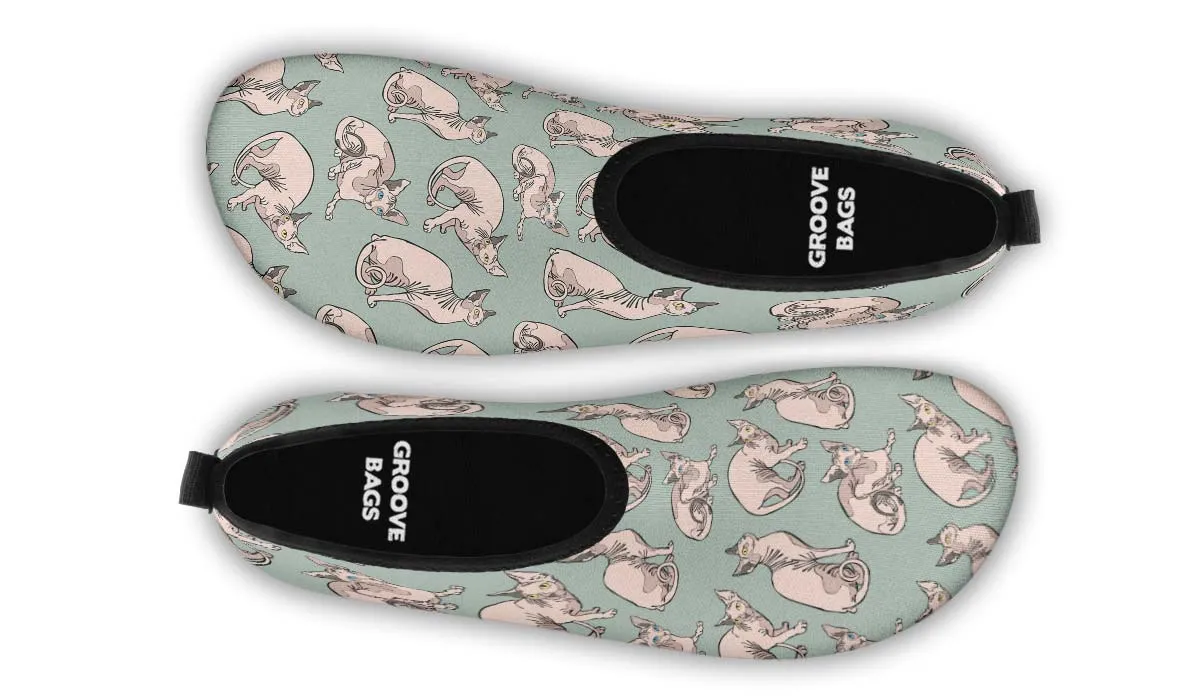 Sphynx Pattern Aqua Barefoot Shoes