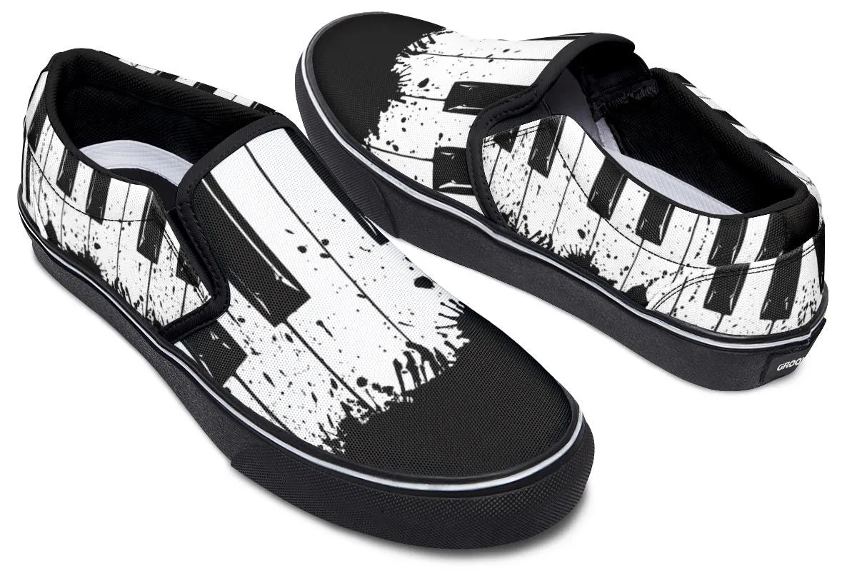 Splatter Piano Slip-On Shoes