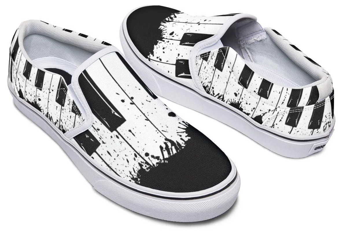 Splatter Piano Slip-On Shoes