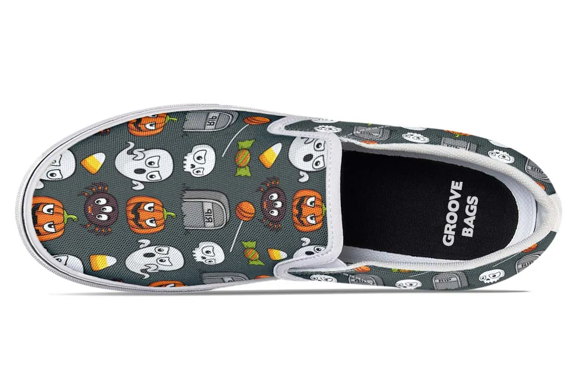 Spooky Halloween Slip-On Shoes