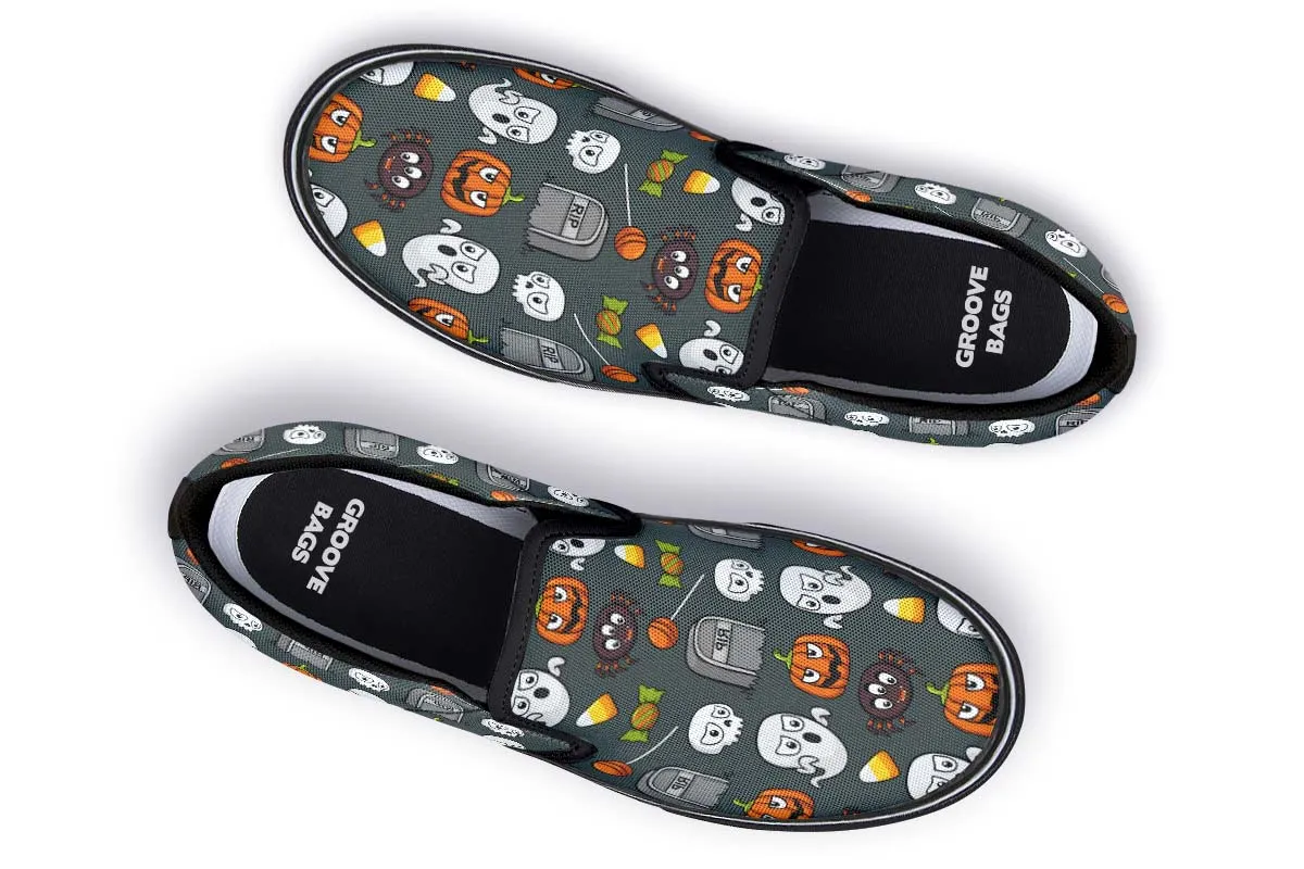 Spooky Halloween Slip-On Shoes