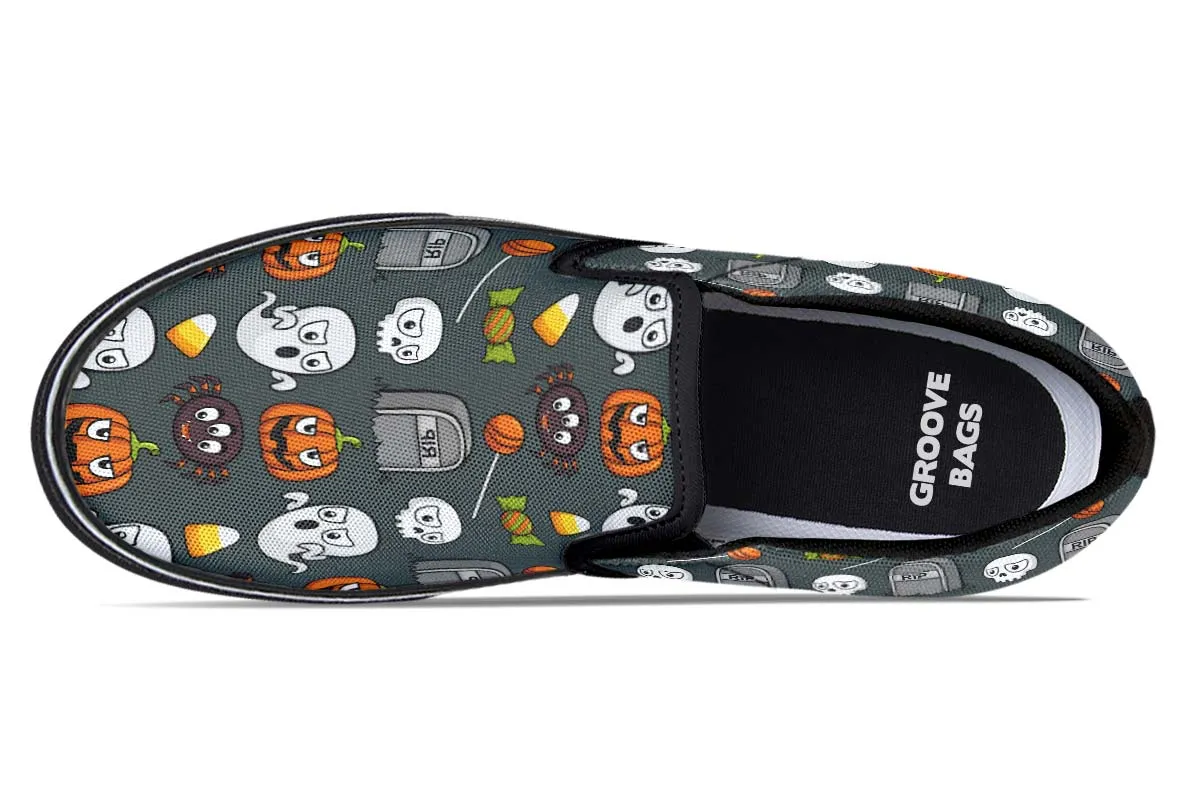 Spooky Halloween Slip-On Shoes