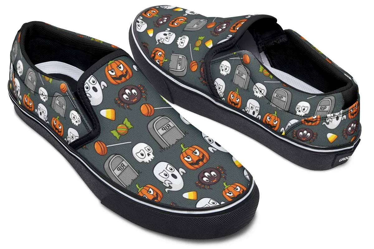Spooky Halloween Slip-On Shoes