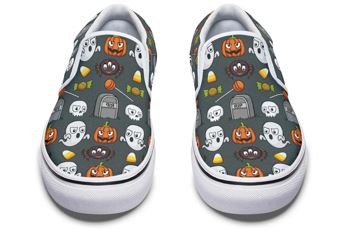 Spooky Halloween Slip-On Shoes