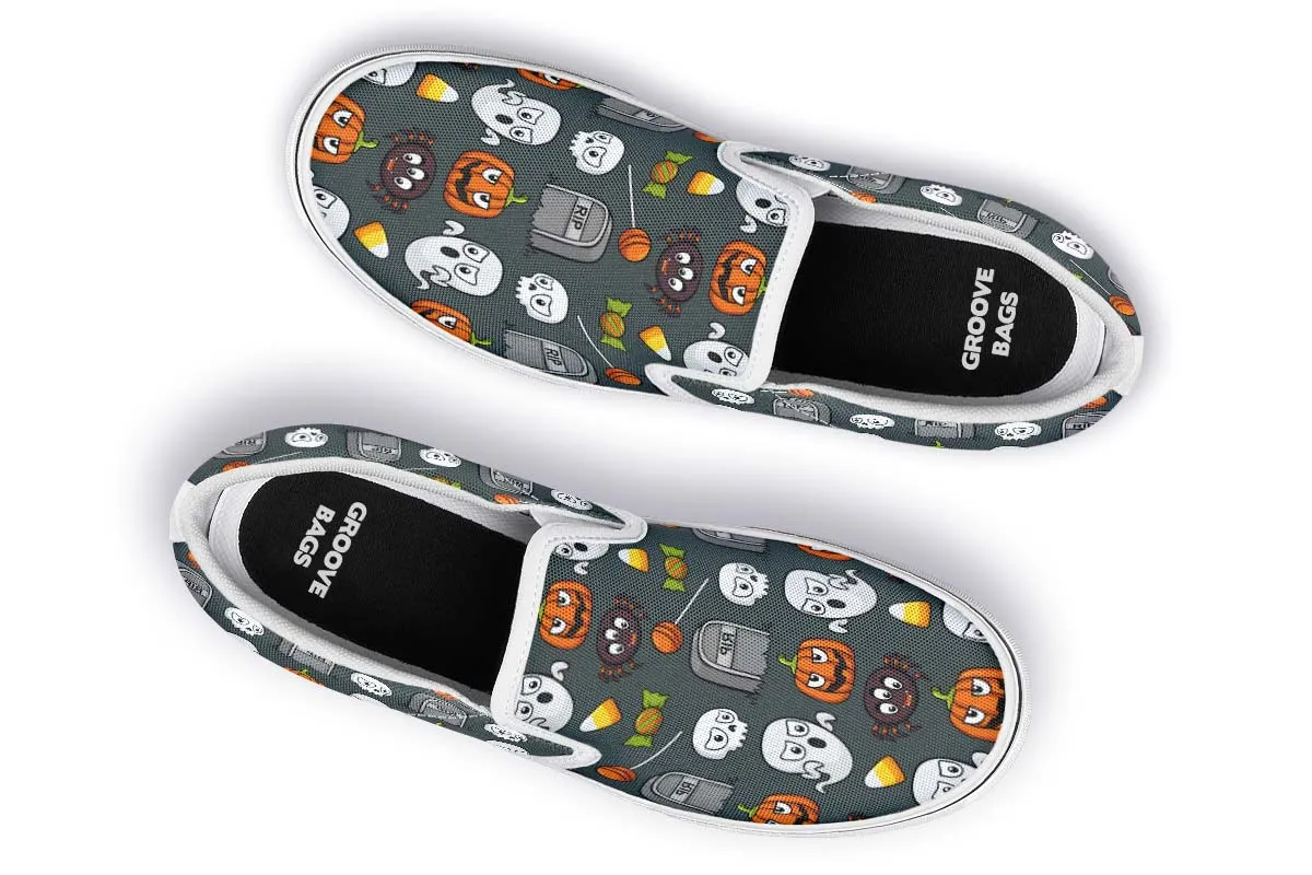Spooky Halloween Slip-On Shoes