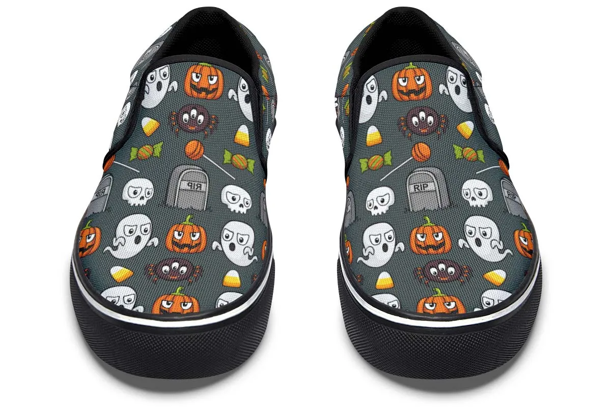 Spooky Halloween Slip-On Shoes