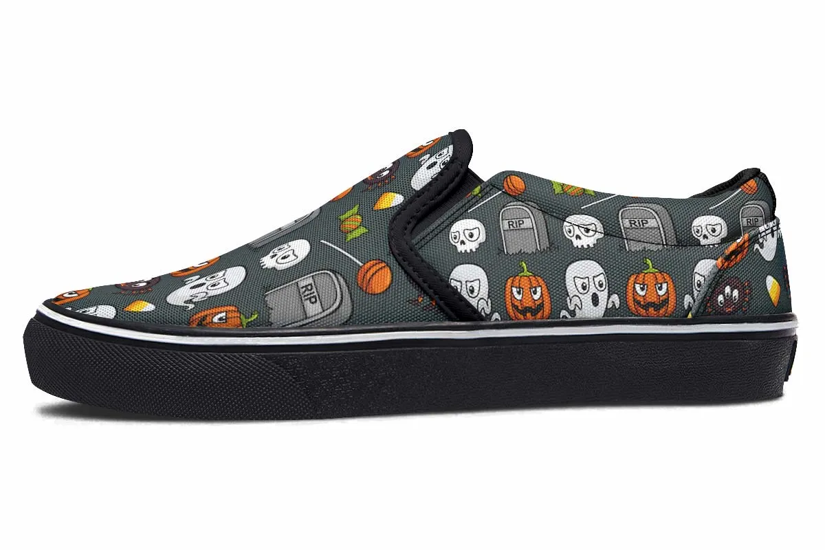 Spooky Halloween Slip-On Shoes