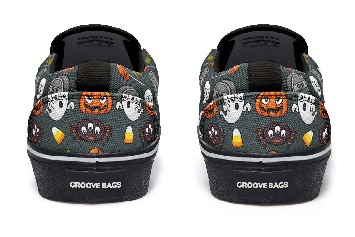 Spooky Halloween Slip-On Shoes