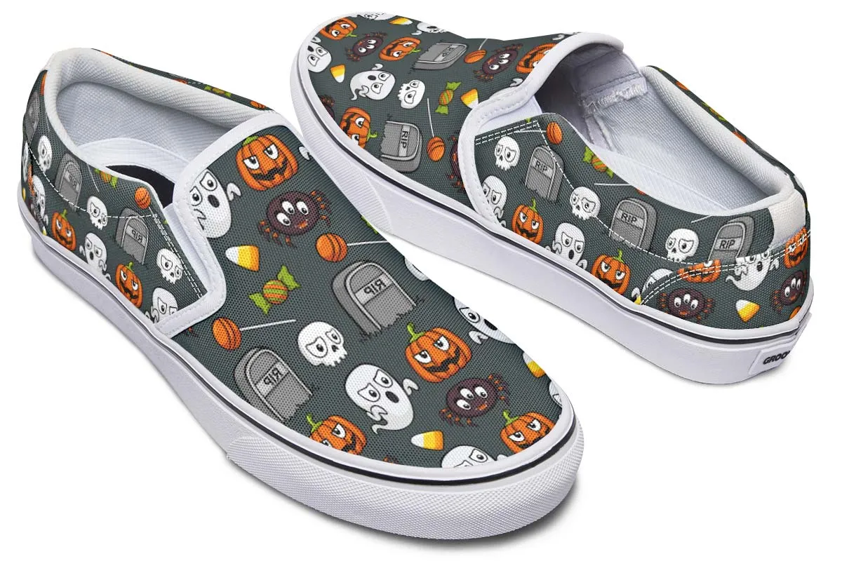 Spooky Halloween Slip-On Shoes