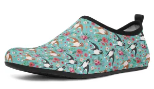 Staffordshire Terrier Flower Aqua Barefoot Shoes