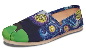 Starry Night Boston Terrier Casual Shoes