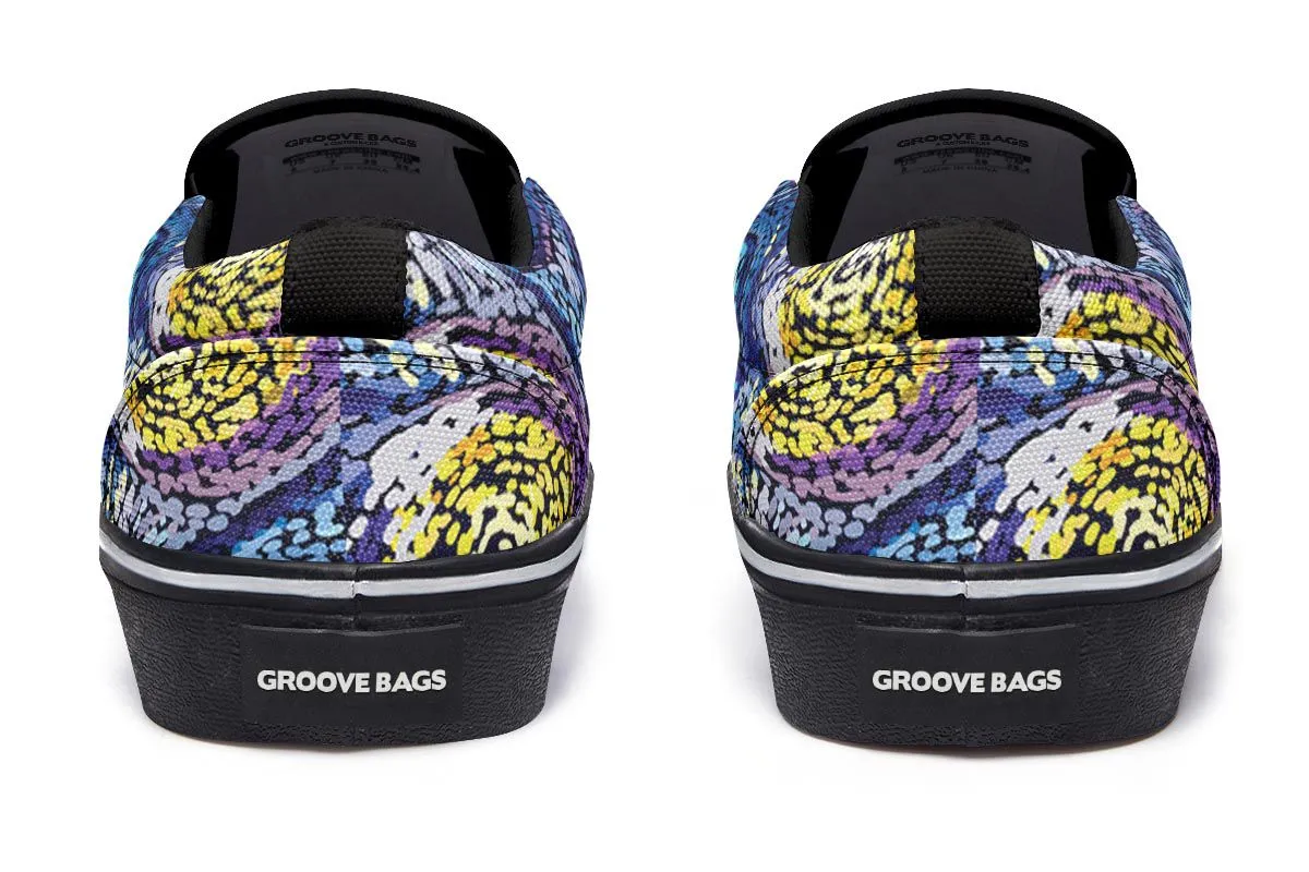 Starry Night Boston Terrier Slip-On Shoes