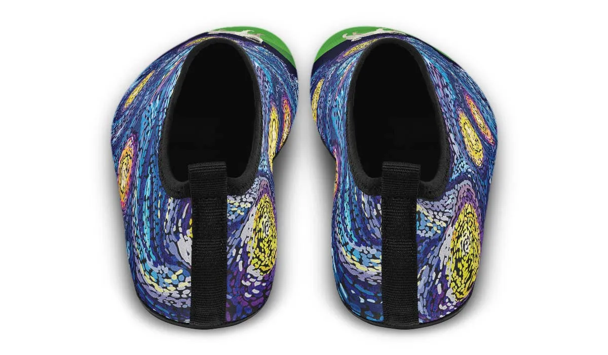 Starry Night Pug Aqua Barefoot Shoes