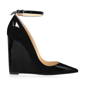 STEPHANIE BLACK PATENT 100mm