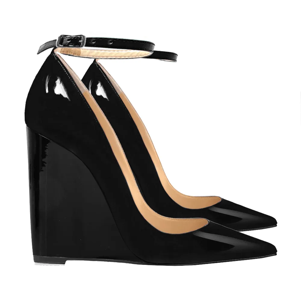 STEPHANIE BLACK PATENT 100mm