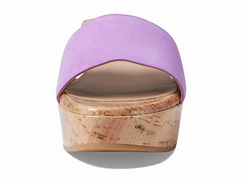 Stuart Weitzman Summer Wedge Sandals Women's US 9.5 Lilac Leather Slide KHD893
