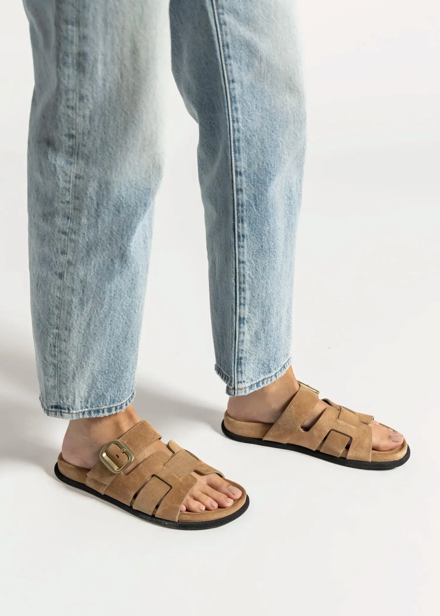 Suede Slide Sandal