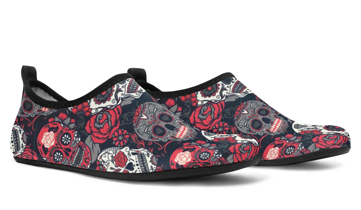 Sugar Skull Aqua Barefoot Shoes