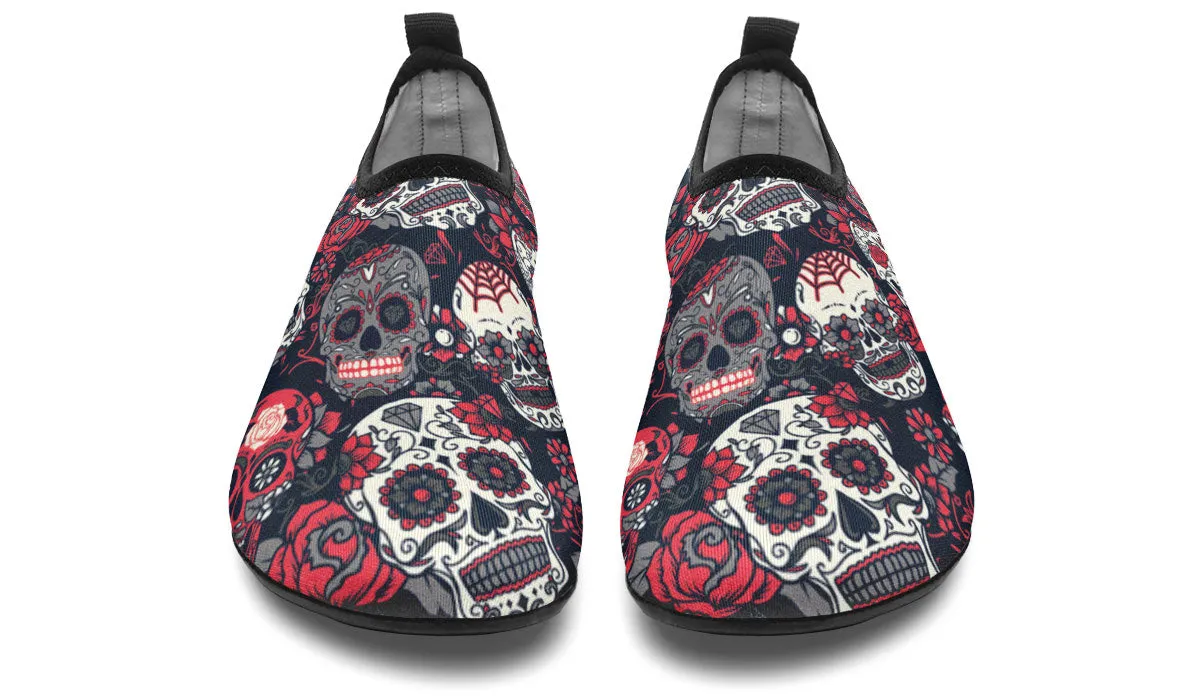 Sugar Skull Aqua Barefoot Shoes