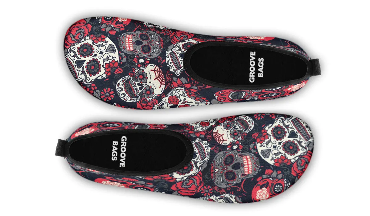 Sugar Skull Aqua Barefoot Shoes