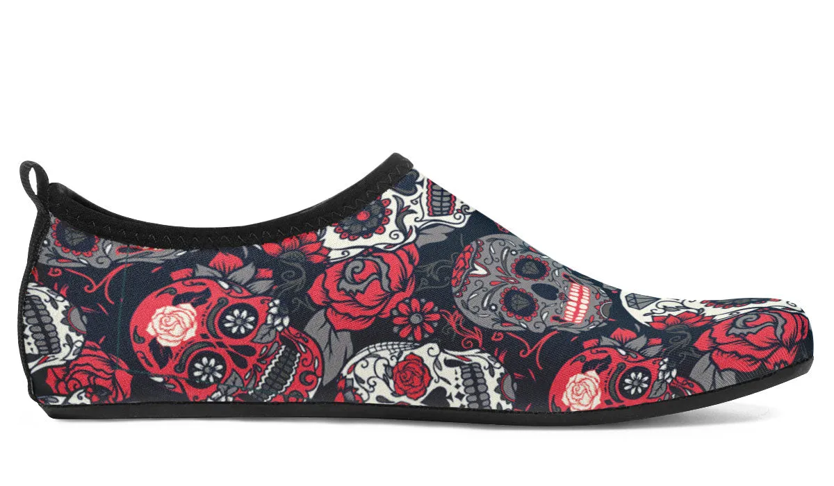 Sugar Skull Aqua Barefoot Shoes