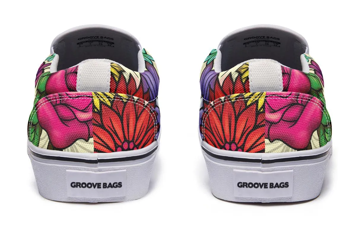 Sugar Skull Slip-On Shoes