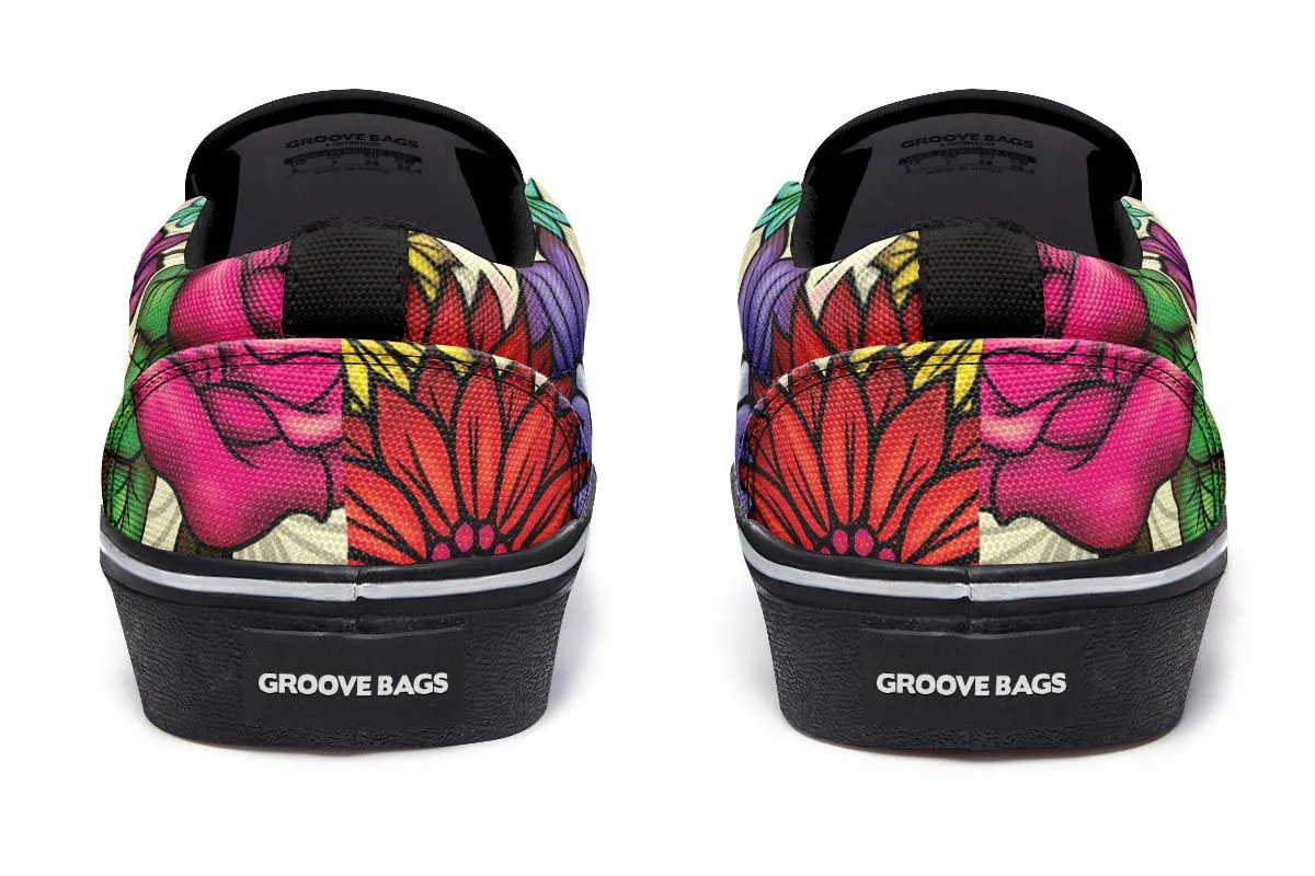 Sugar Skull Slip-On Shoes