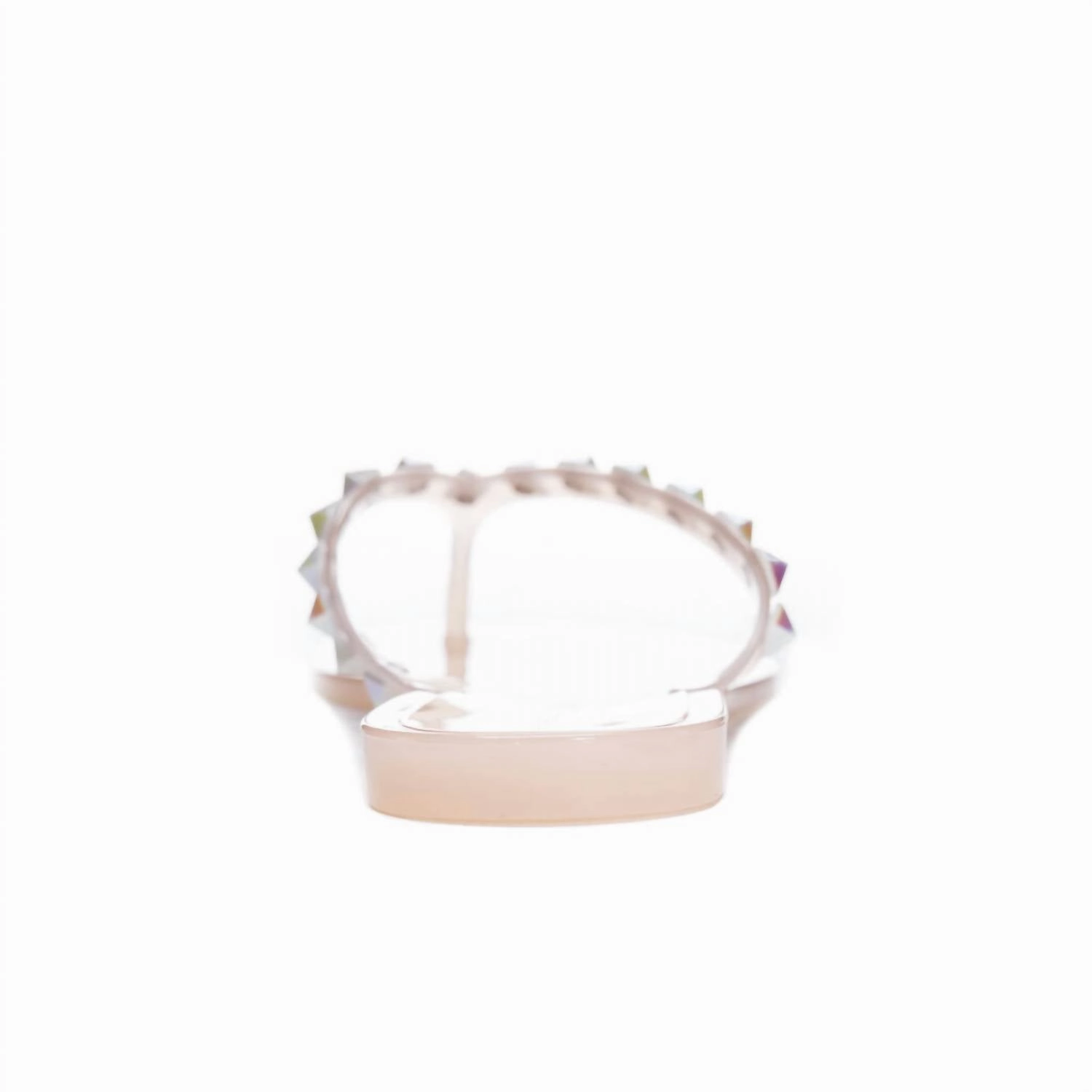 Suntan Rhinestone Jelly Sandals In Blush