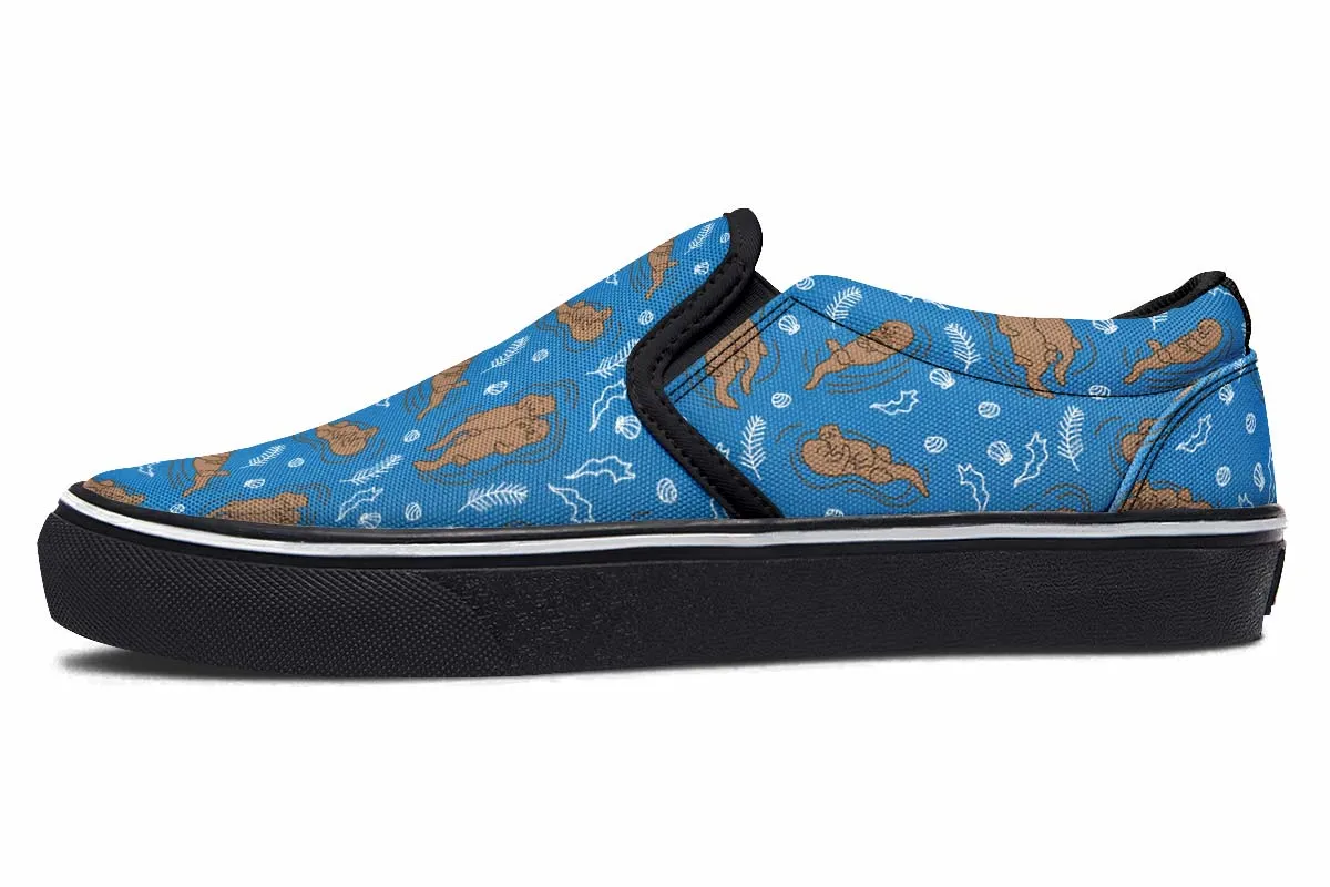 Swimming Sea Otters Slip-On Shoes