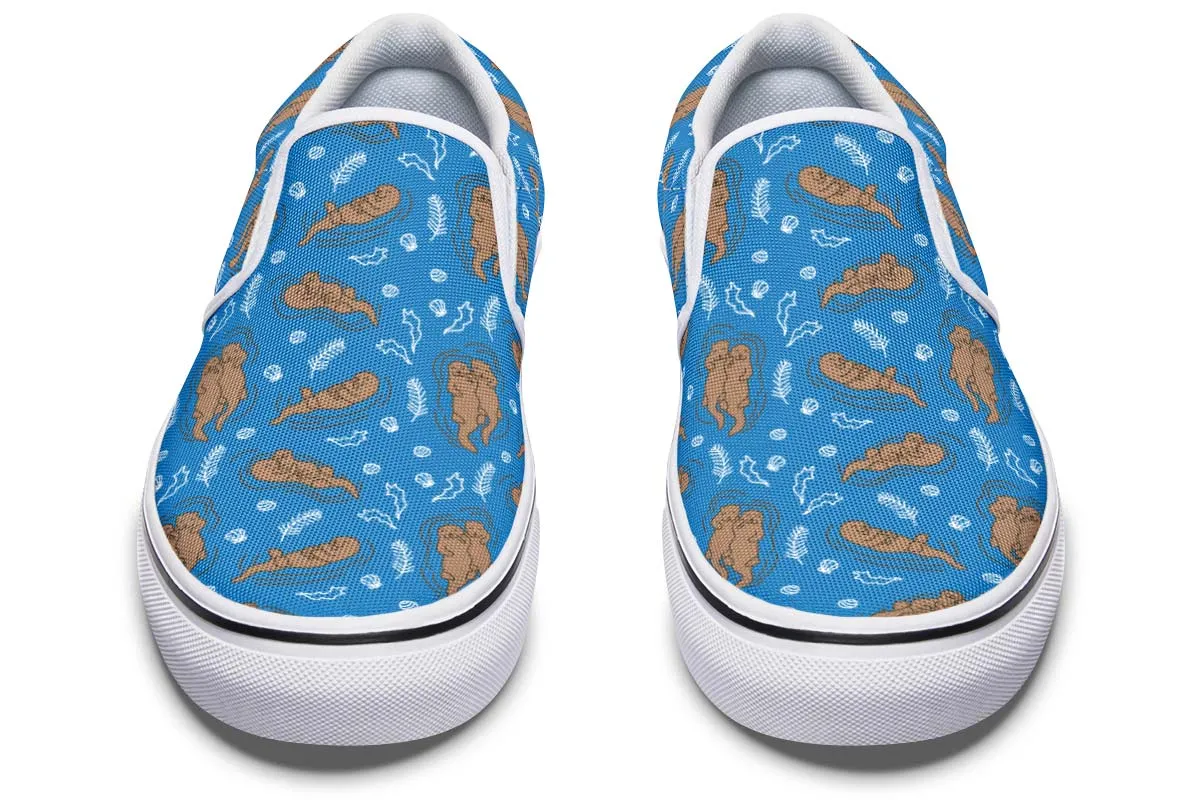 Swimming Sea Otters Slip-On Shoes