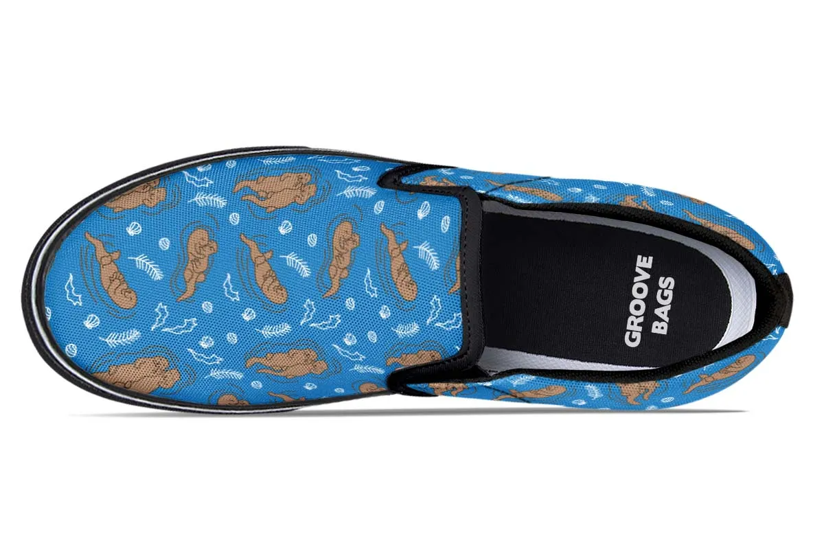 Swimming Sea Otters Slip-On Shoes