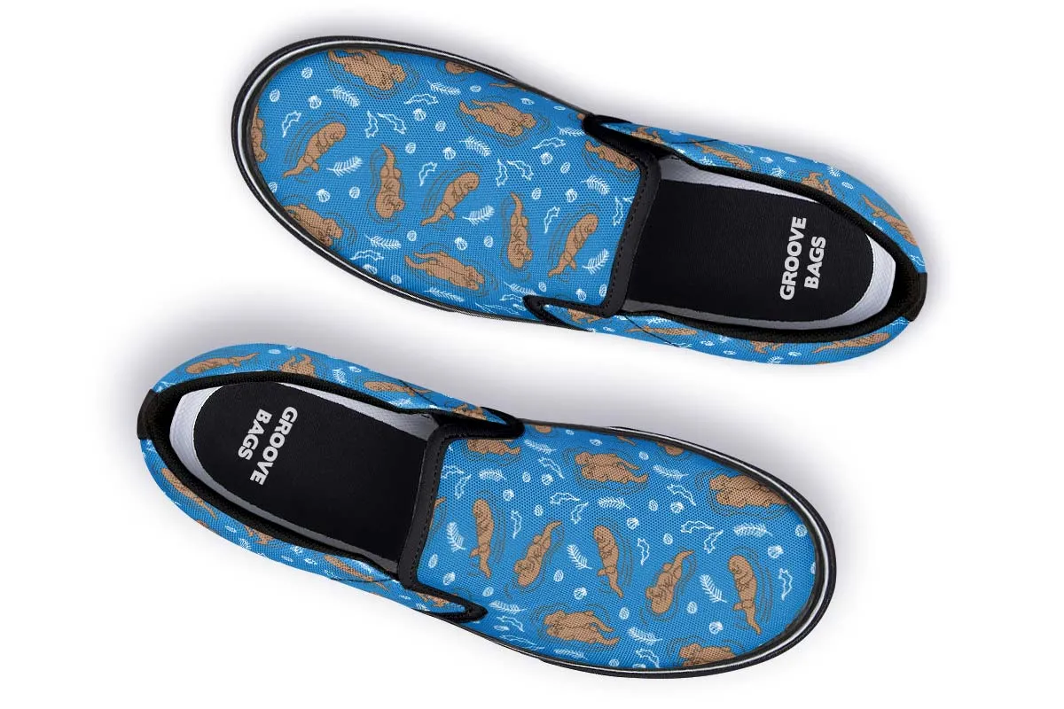 Swimming Sea Otters Slip-On Shoes