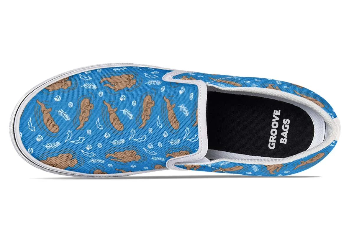 Swimming Sea Otters Slip-On Shoes