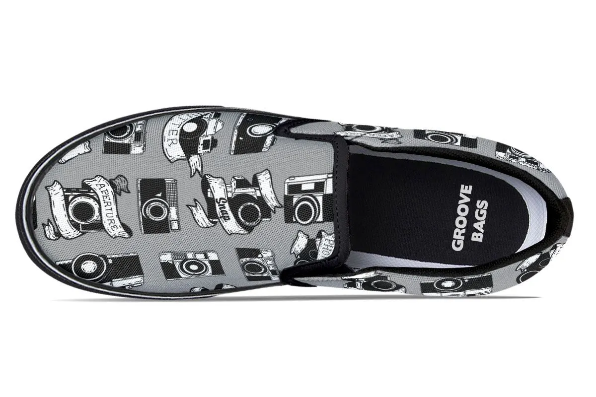 Tattoo Camera Photography Slip-On Shoes