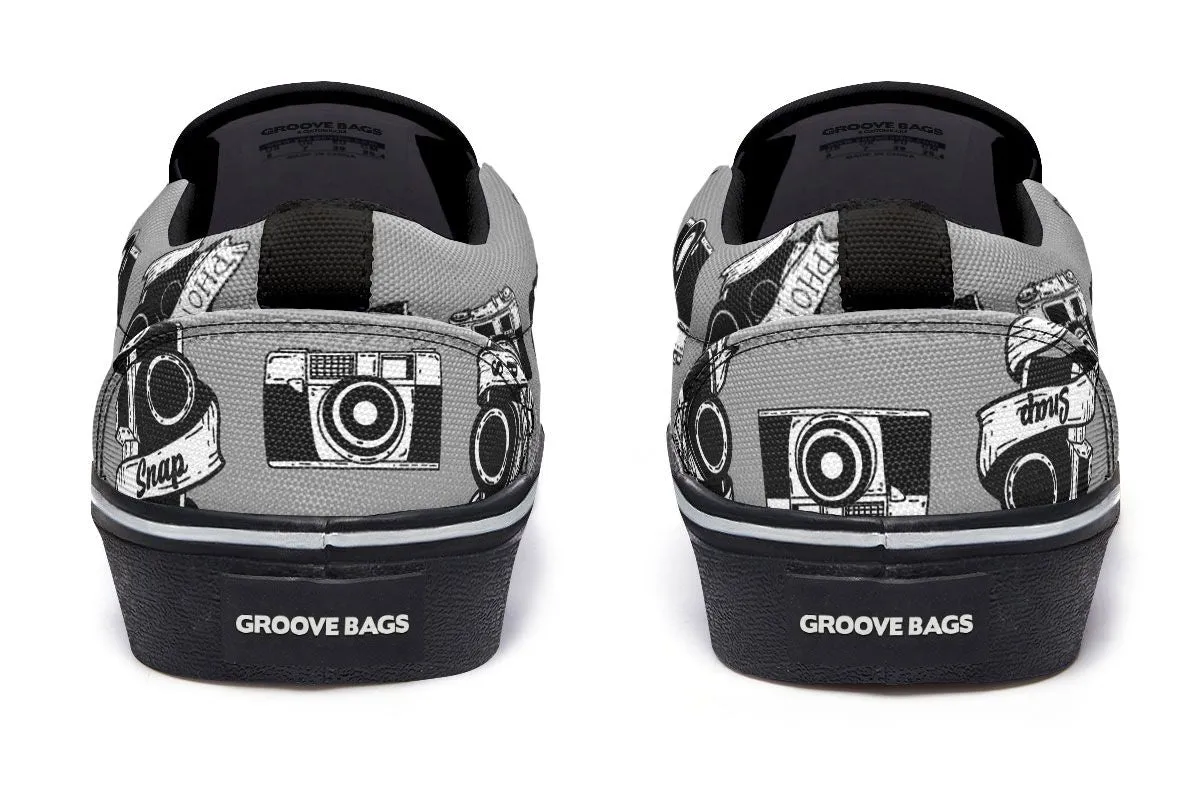 Tattoo Camera Photography Slip-On Shoes