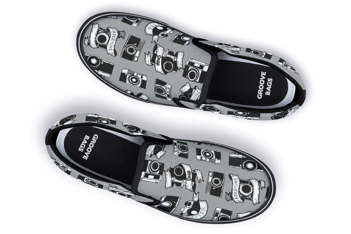 Tattoo Camera Photography Slip-On Shoes